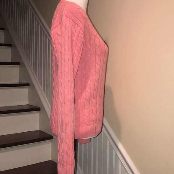 LILY PULITZER Women’s Pink Cable Knit Sweater Size S - Picture 7 of 9